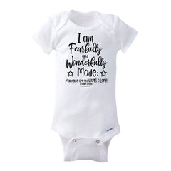 I Am Fearfully and Wonderfully Made Baby Onesie