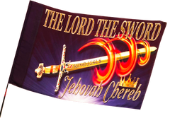 The Sword of the Lord Purple Worship Flag