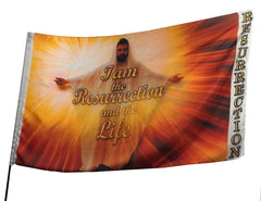 I Am the Resurrection and Life Worship Flag EASTER/RESURRECTION SUNDAY