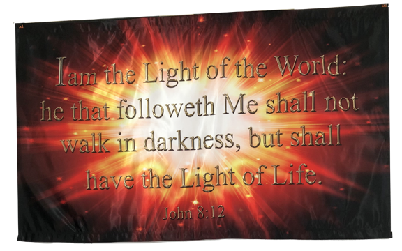 I Am the Light of the World Horizontal Wall Banner