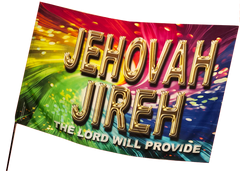 Jehovah Jireh Rainbow Worship Flag