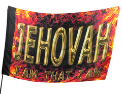 Jehovah Fire Worship Flag