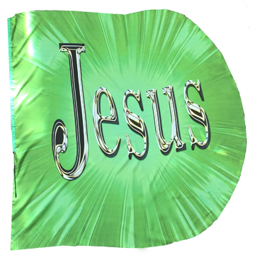 Jesus/King of Glory (green) Wing Flag Set