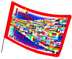 Jesus Lord of the Nations Worship Flag