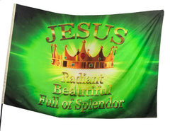 Jesus Radiant Beautiful Worship Flag