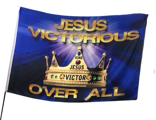 Jesus Victorious Over All Worship Flag