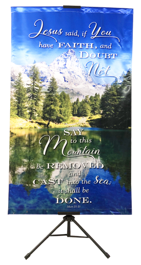 Jesus Said if You Have Faith Vertical Banner