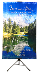 Jesus Said if You Have Faith Vertical Banner