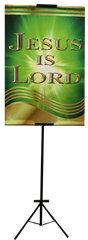 Jesus is Lord Vertical Banner GREEN
