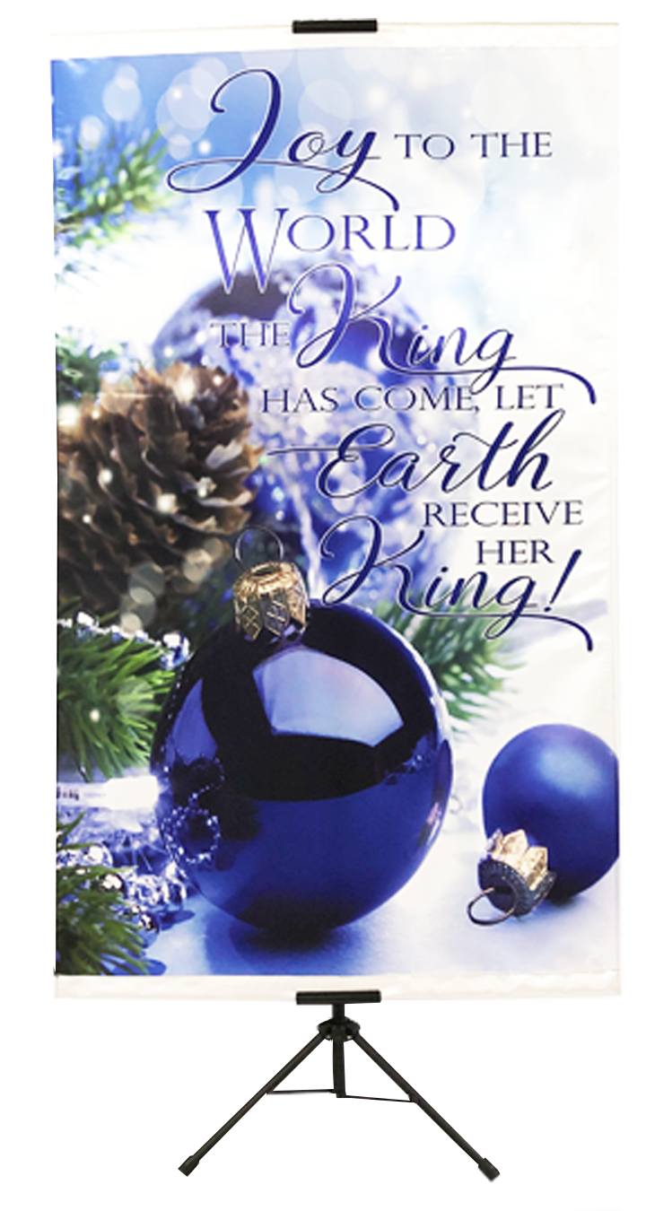 CHRISTMAS- Joy to the World The King Has Come Vertical Banner