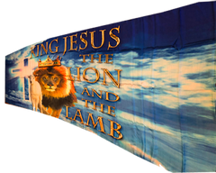 King Jesus Lion and Lamb Billow