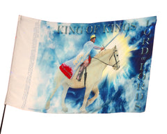 King Jesus Lord of Lords White Horse Worship Flag