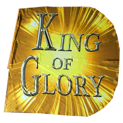 Jesus/King of Glory (gold) Wing Flag Set