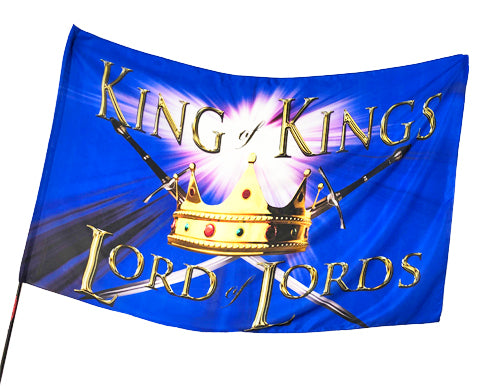 King of Kings Lord of Lords Crown Worship Flag