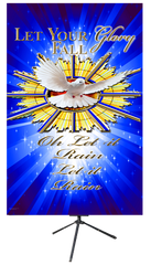 Let Your Glory Fall Blue Wall Banner