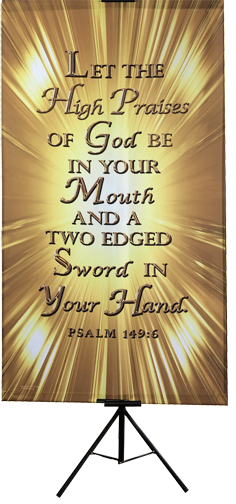 Let the High Praises of God be in your Mouth Vertical Banner