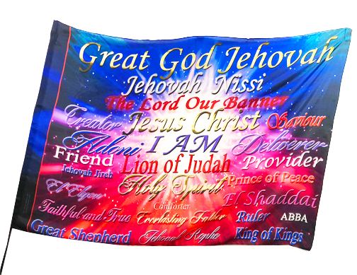 Great God Jehovah Many Names of God Worship Flag