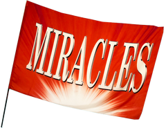 Miracles Red Worship Flag