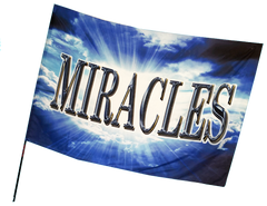 Miracles Blue Worship Flag
