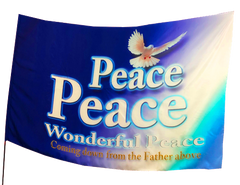 Peace Peace Coming Down Worship Flag