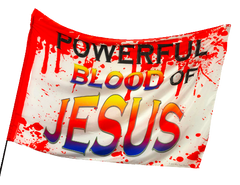 Powerful Blood of Jesus Worship Flag