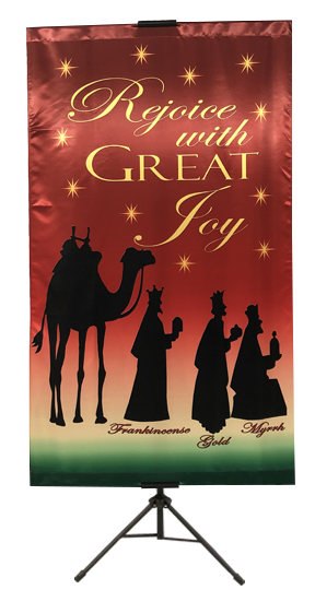 CHRISTMAS- Rejoice with Great Joy (Wisemen) Vertical Banner