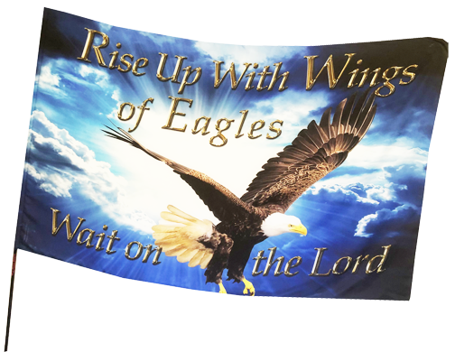 Rise Up With Wings As Eagles Worship Flag