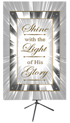 Shine With The Light ...Grey Wall Banner
