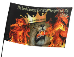 The Lord Destroys Evil Worship Flag