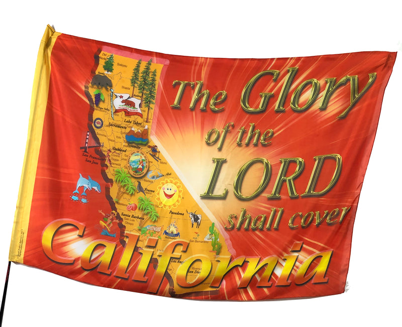 Glory of the Lord Shall Cover California Worship Flag