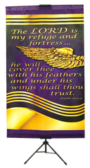The Lord is My Refuge and Fortress Vertical Banner