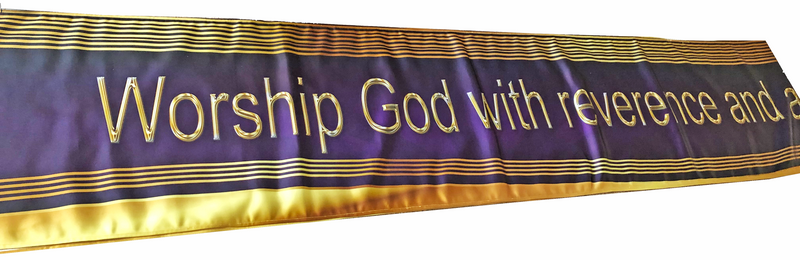 Worship the Lord with Reverence Horizontal Banner