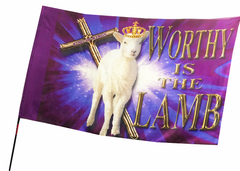 Worthy is the Lamb Purple Worship Flag
